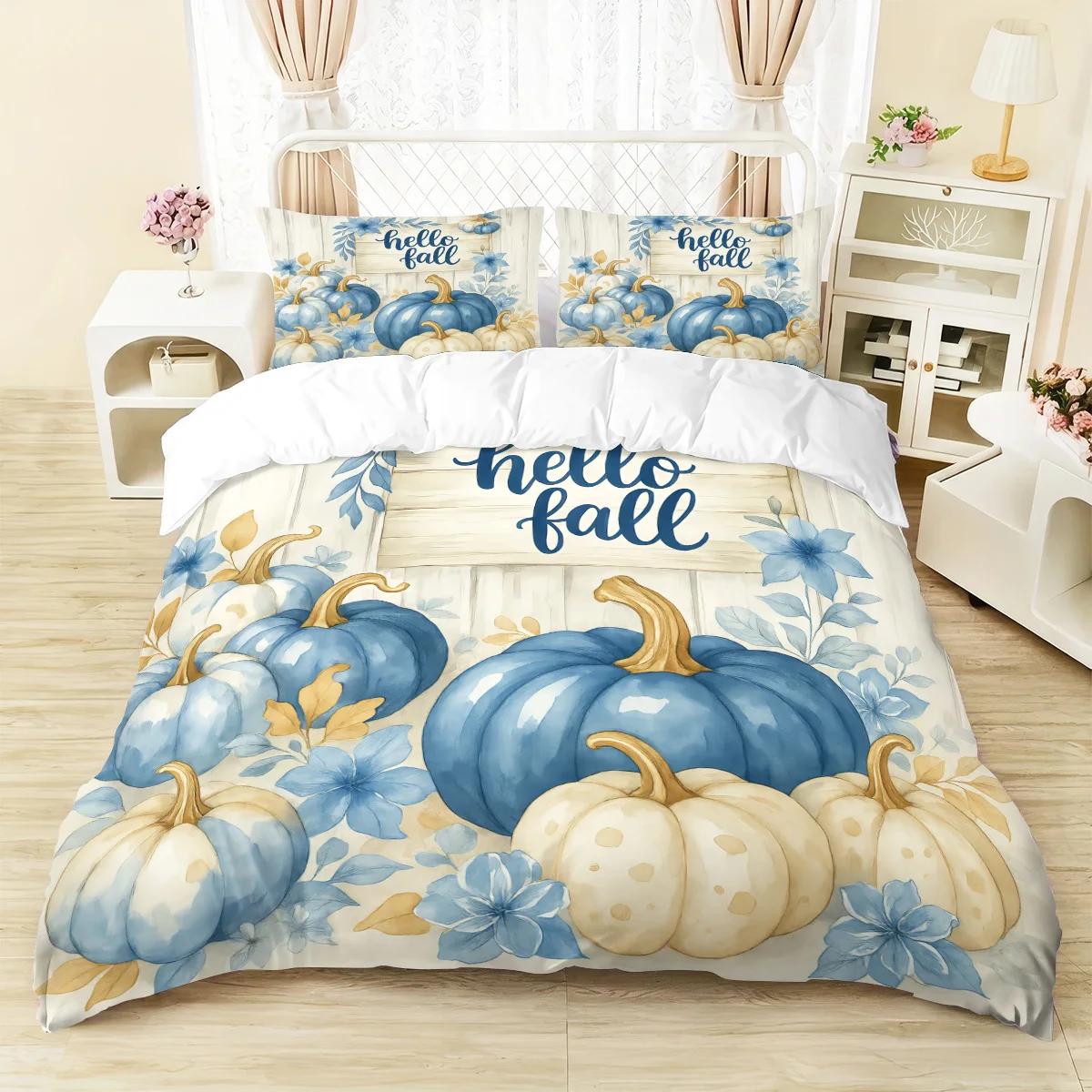 

Comforter 3 Pcs Harvest Pumpkin Printed Down S 1 Down +2 S No Core. Soft And Comfortable Bedding Set Comforter (quilt)-EU Single(135*200cm)3pcs