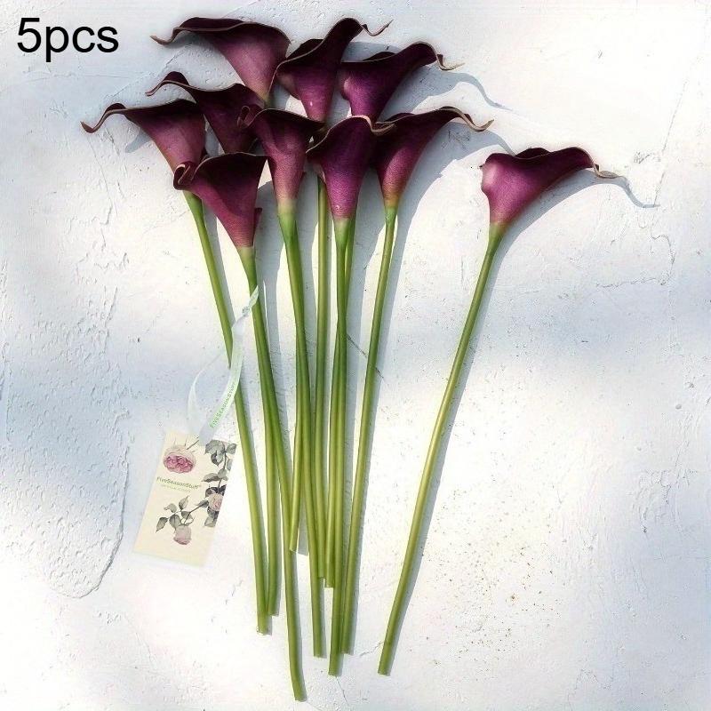 

5 шт. Реалистичные на ощупь Искусственные Каллы Латексные Цветы DIY Свадебный Букет Вечеринка Домашний Декор Искусственные Цветы