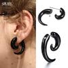 Punk New Fashion Spiral Earrings Tapers Snail Ear Expanders Black Earring 4/5/6/8/10 Mm Body Jewelry Men Women Ear Plug Piercing