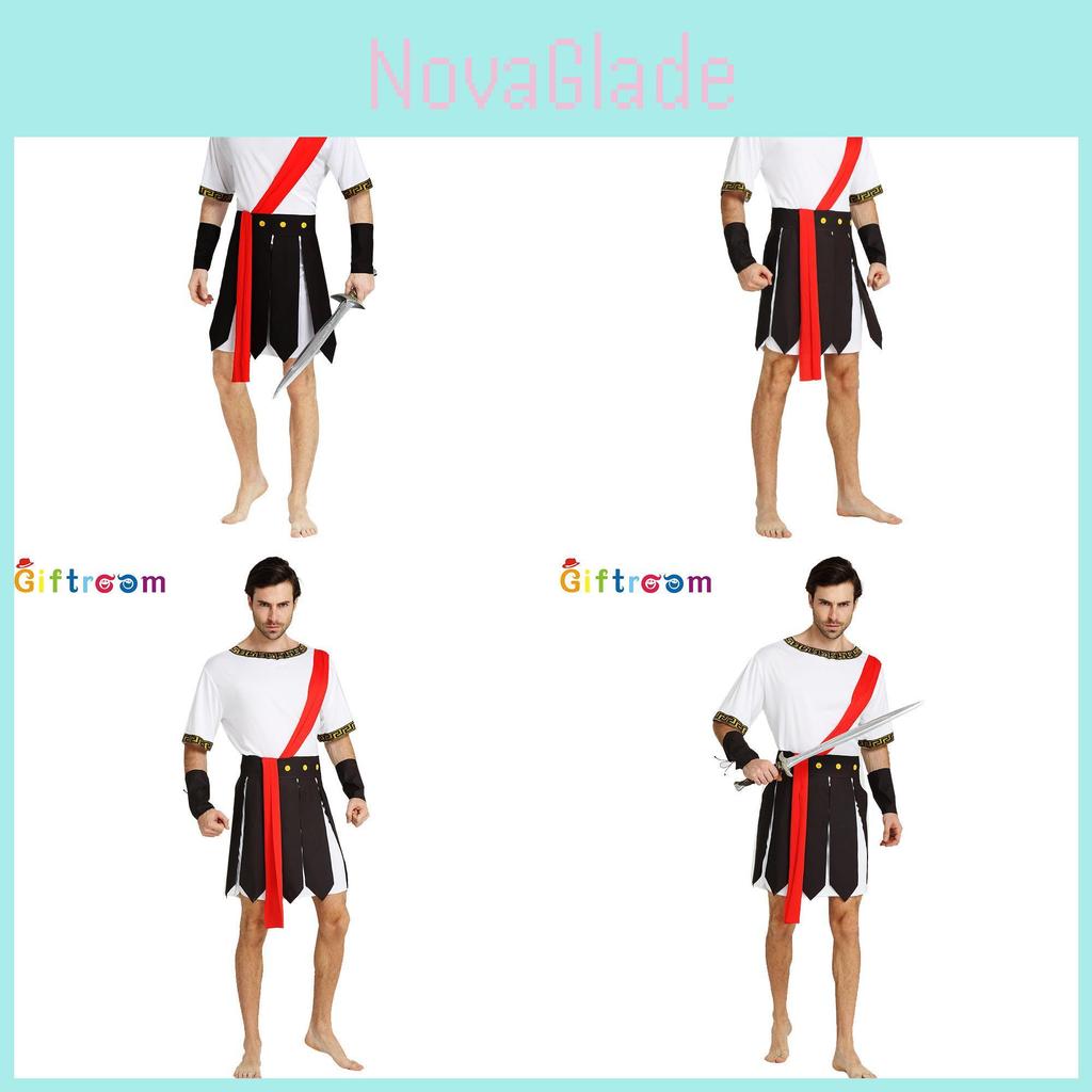 Stilvolles und bequemes Herren-Cosplay-Römerkrieger-Bühnenkostüm für Erwachsene