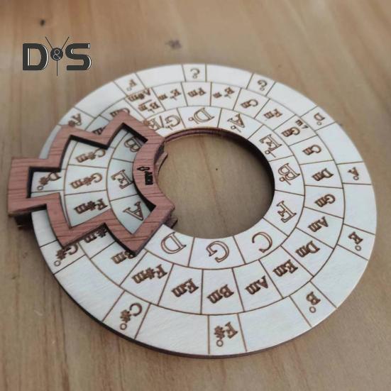 Dřevěný nástroj na melodii přenosný hudební nástroj akordové kolo Circle of Fifths akordové kolo nástroj pro transpozici hudby pro kytaru baskytara klavír housle