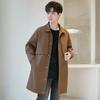 Trench Coat Men's Medium and Long Spring and Autumn Coat Trendy Korean Version Loose Casual High-end Coat