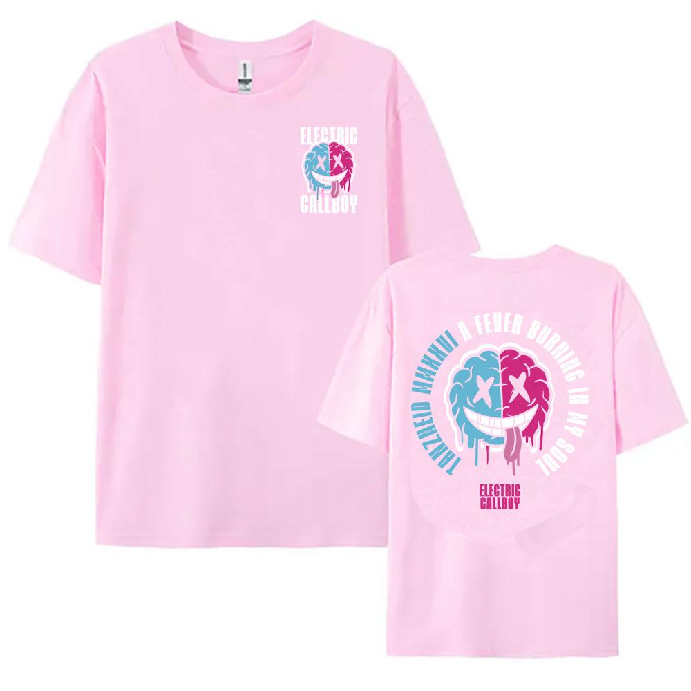 Smile Soul Brain Maglietta Band Rock ELECTRIC CALLBOY T-shirt Estiva Cotone Manica Corta T-shirt Donna Casual Unisex Streetwear Maglietta