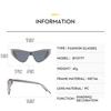 Women's sunglasses, men's and women's fashion metal one-piece cat's eye sunglasses