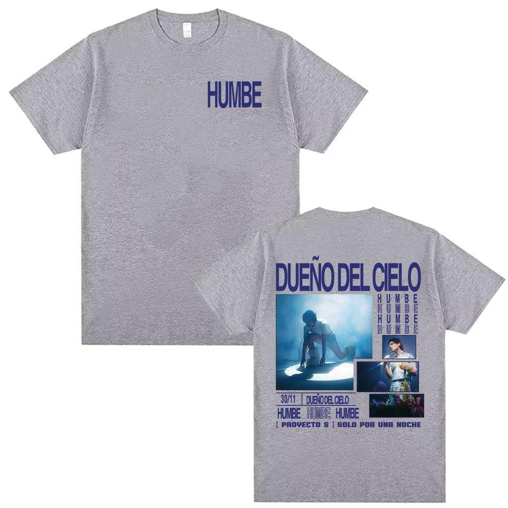 Humbe Dueno Del Cielo 2026 World Tour Tshirts Men Women 100 Cotton Cozy Short Sleeve T Shirt Summer Hip Hop Oversized Tshirt