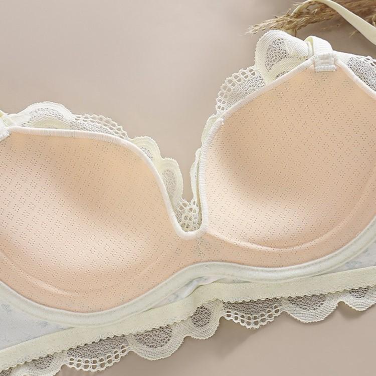 Ladies Spring and Summer Sexy Lace Small Chest Gathered To Show A Big Close Pair of Breast To Prevent Sagging Underwear