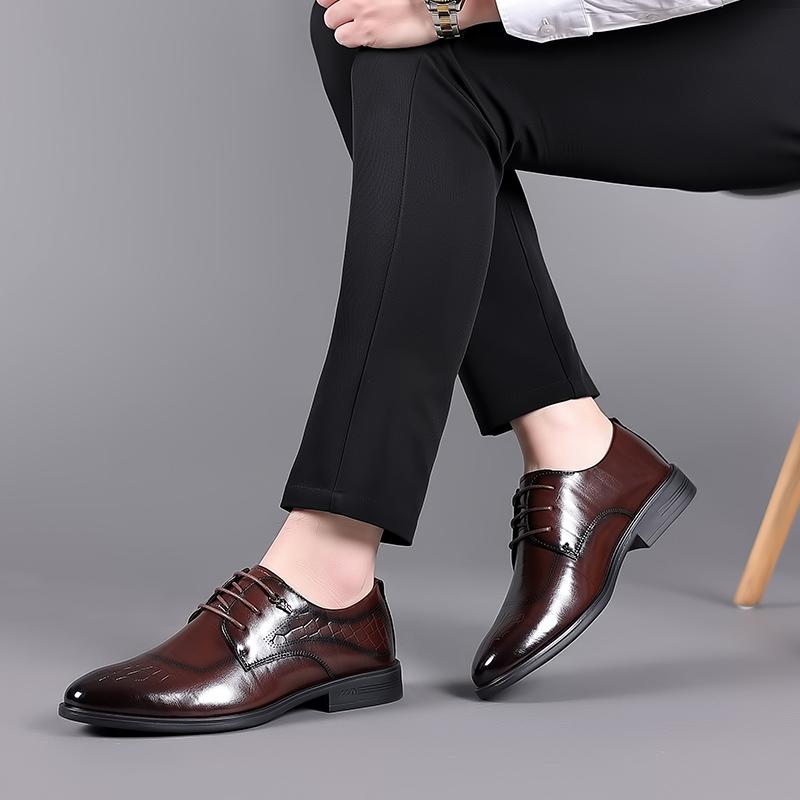 Business Classic Men's Leather Shoes Retro elegant gentleman style Party and daily formal office Luxury quality adult shoes