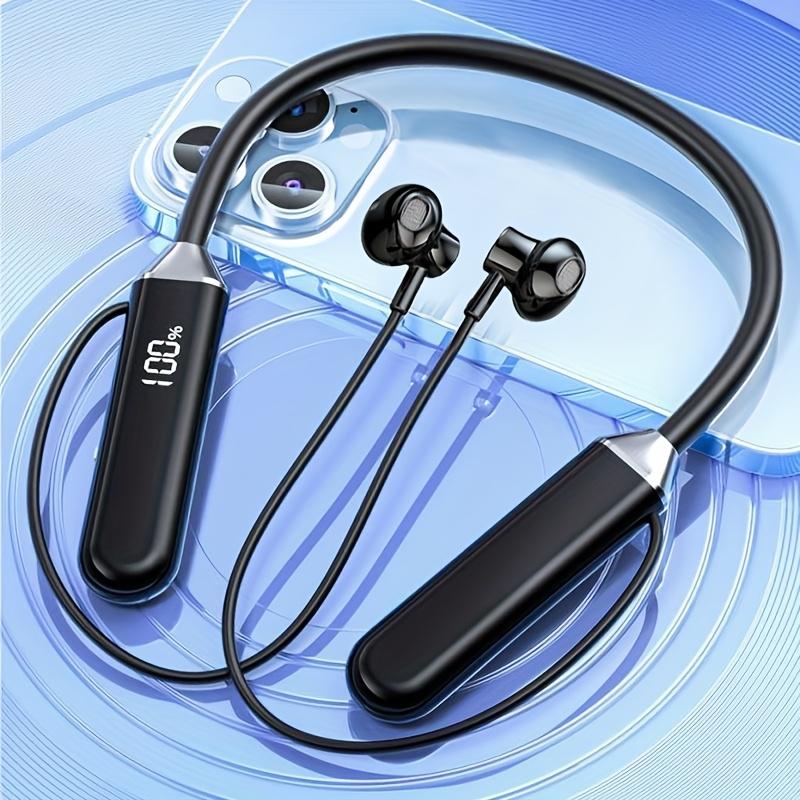 New Digital Display Wireless Sports Noise-Canceling Neckband Headphones with Ultra Long Standby