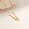1Pcs New Titanium Steel Chain Necklace Non-fading 45cm Clavicle Chain M-shaped All-match Women's Simple Necklace