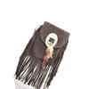 Bohemian Feather Tassel Shoulder Bag With Polyester Lining For Casual Outings
