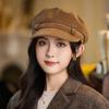 Versatile Retro British Style Beret Autumn and Winter Hat Women's Fashion Painter Hat High End Warm Newspaper Hat