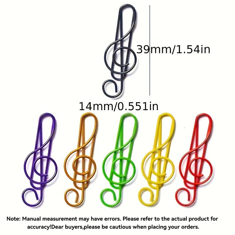 10pc Colorful Musical Note Shape Paper Clips,Document Organizer Paper Clips,Bookmark Stationery School Office Supply Clip Holder