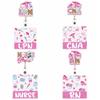 Pink Glitter Nurse Badge Reel 60 Rotating Name Cards Holders Retractable ID Holder  Resident Nurses