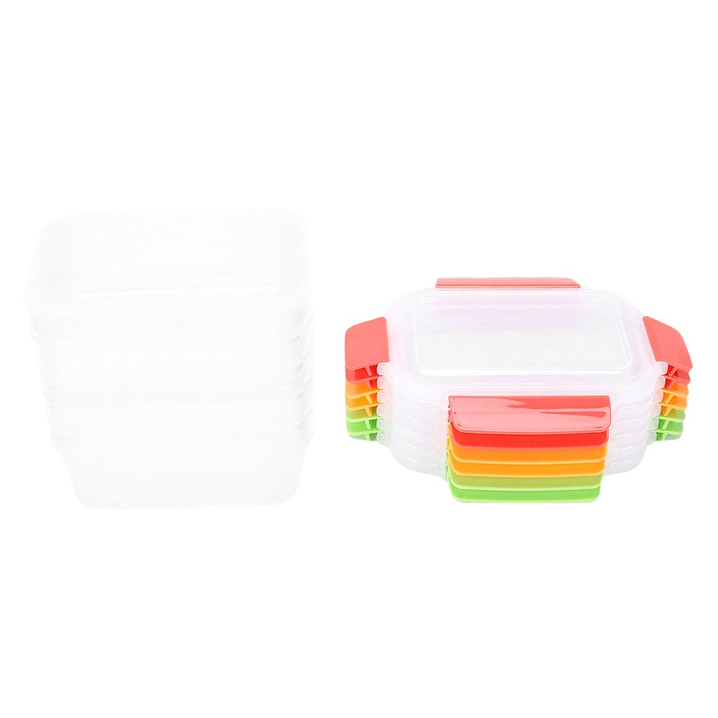 6 Pcs Food Storage Container Set 750ML Stackable Reusable PP Food Storage Box with Sealing Lid for Microwave Fridge