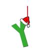 1Pcs Christmas Decoration Green Letter Hanging Christmas Tree Pendant Ornament for Home Decor Navidad New Year 2026 Accessories