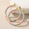Vintage Court Style Big Circle Hoop Earrings Women's Luxury Earbuckle Elegant Senior Sense Jewelry Accessories Fit Banquet Gifts