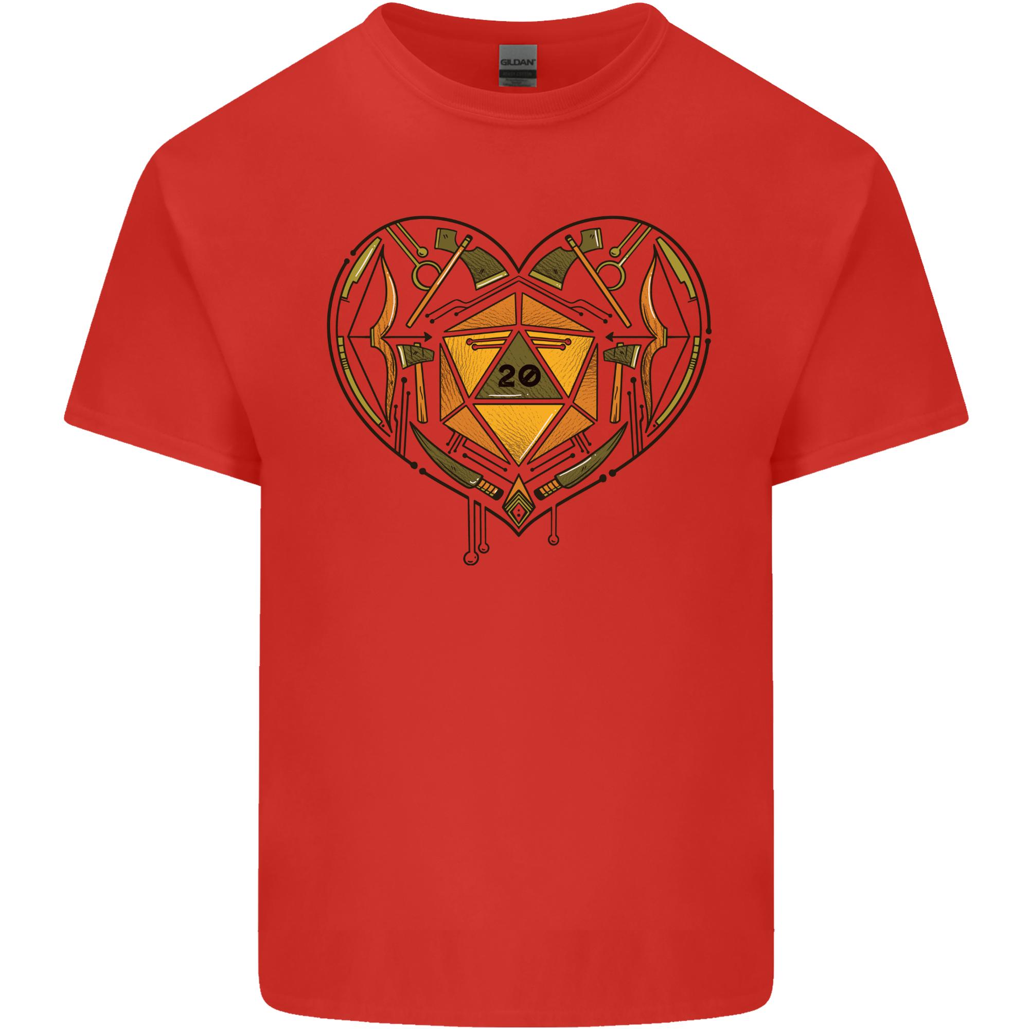 RPG Heart Role Play Games Dice Unisexs Light Cotton TShirt S