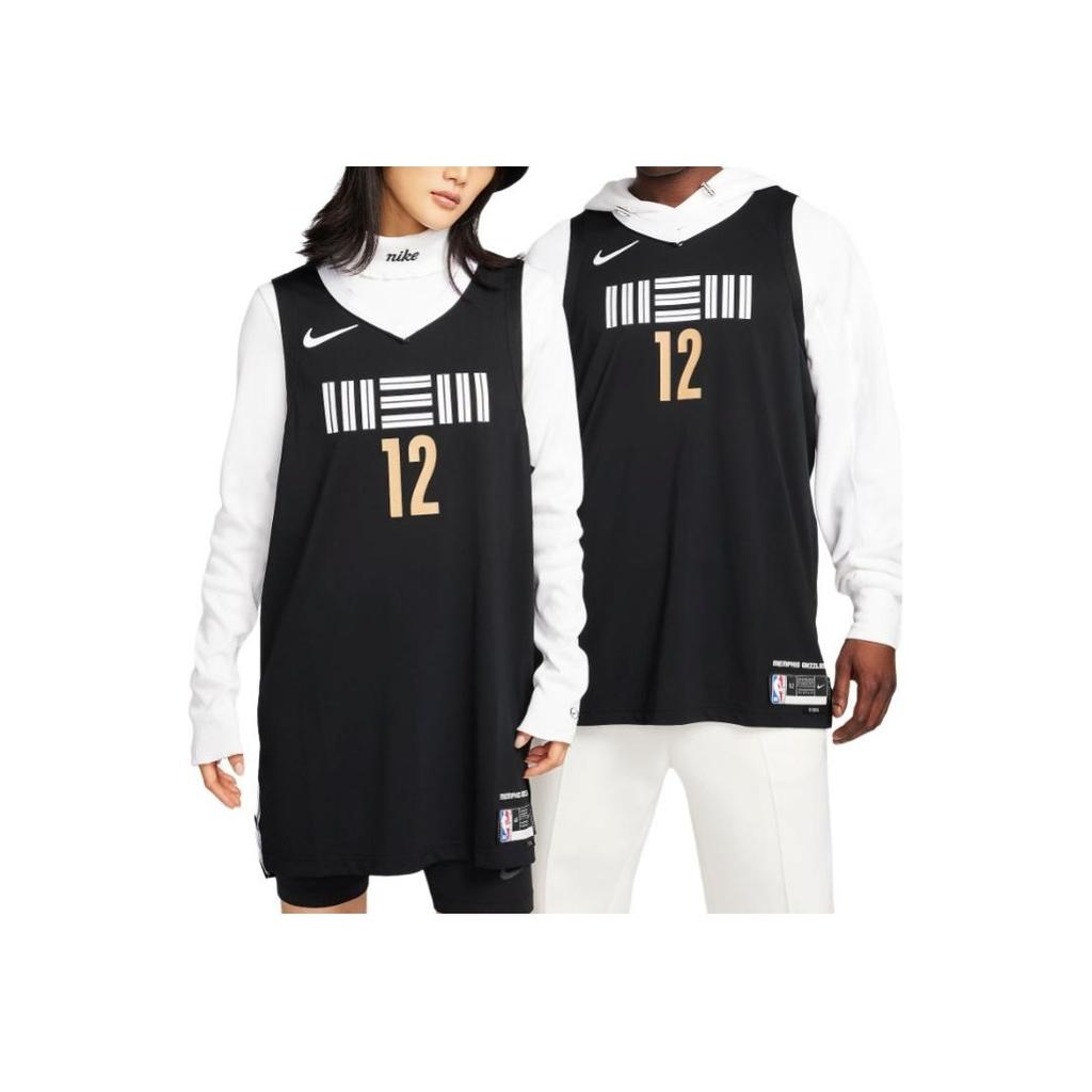 Nike NBA Morant Grizzlies City Edition AU Player Embroidered Jersey T-Shirt Unisex Tops Black DX8764-010