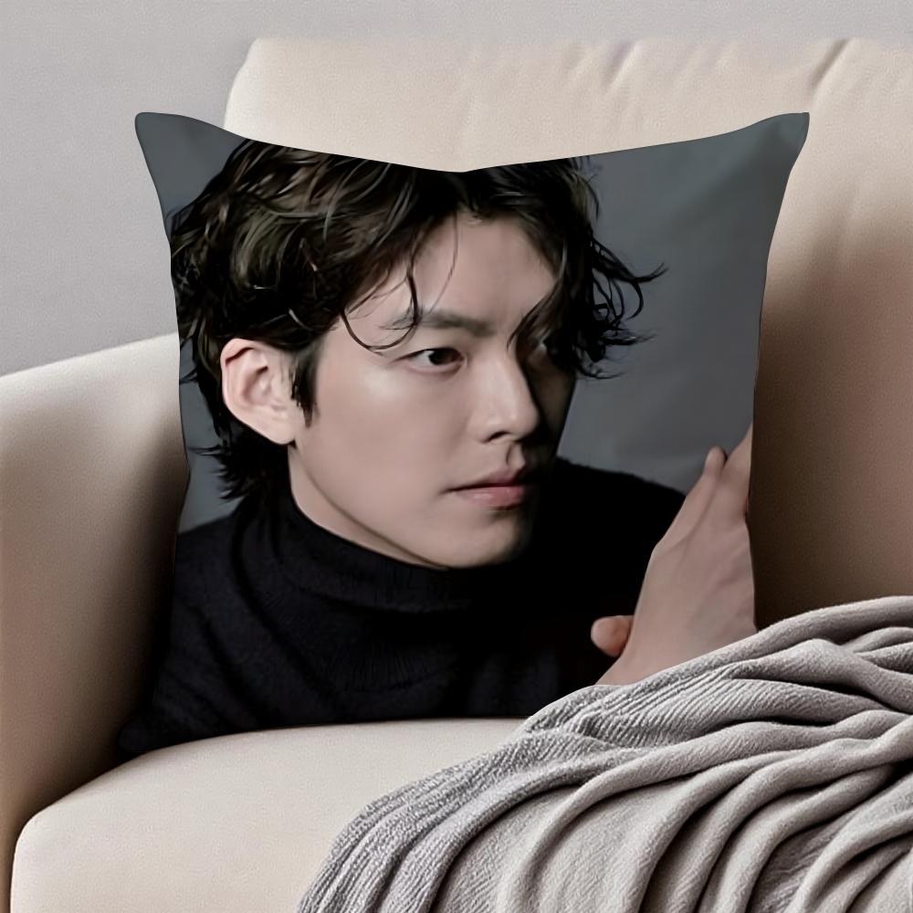 Handsome KKim Woo Bin Cushion Cover Pillowcase Antidustmite Invisible Zipper Short Plush Sofa Cushion