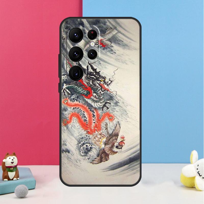 Chinese Dragon Case For Samsung Galaxy S23 S24 Ultra S20 S21 FE Note 10 20 Ultra S8 S9 S10 S22 Plus Cover
