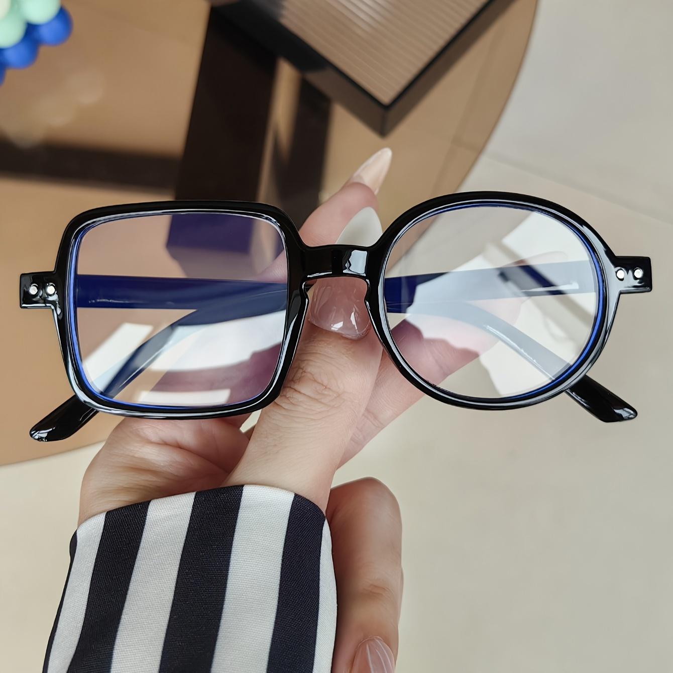 

Left And Right Round Fashionable Trendy Flat-Faced Glasses Hot Style Net Celebrity Selfie Glasses чёрный