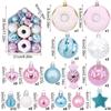 High-quality Plastic Christmas Ball Set Multicolor Suspensable Xmas Ornament Ball Xmas Baubles Party