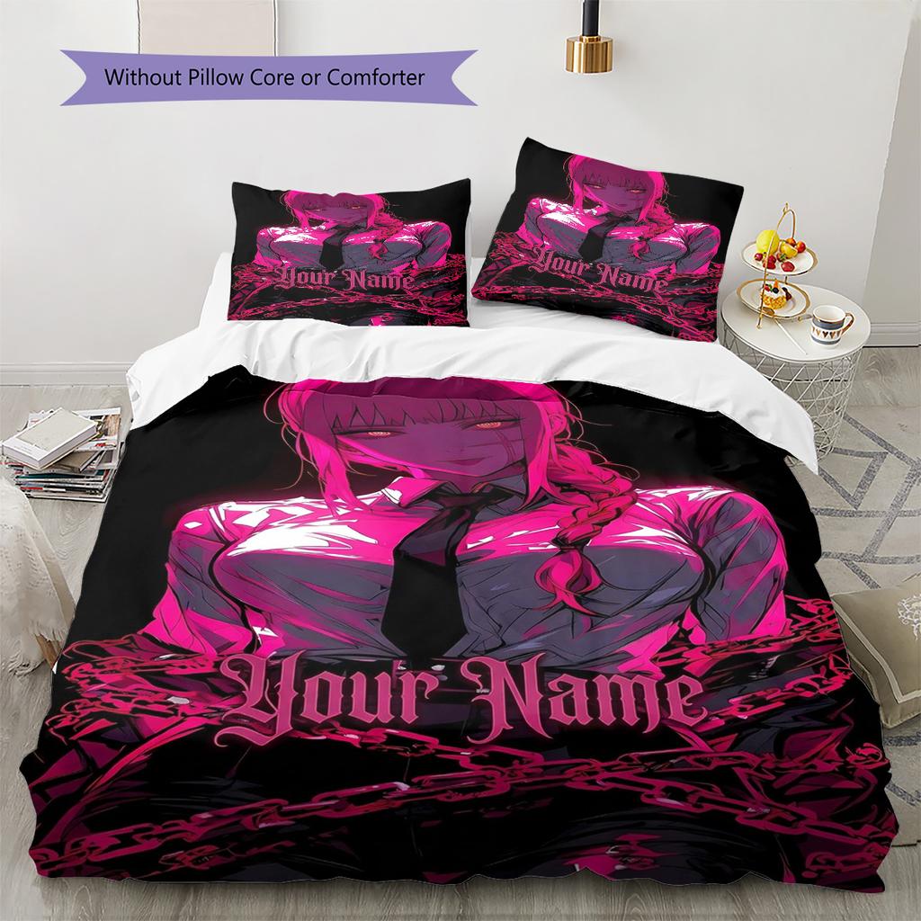 Angel Wings Fantasy Custom Name Pattern Bedding Quilt Set Quilt Cover Pillowcase Home Birthday Gift(1 * duvet cover + 2 * pillowcase, without core)