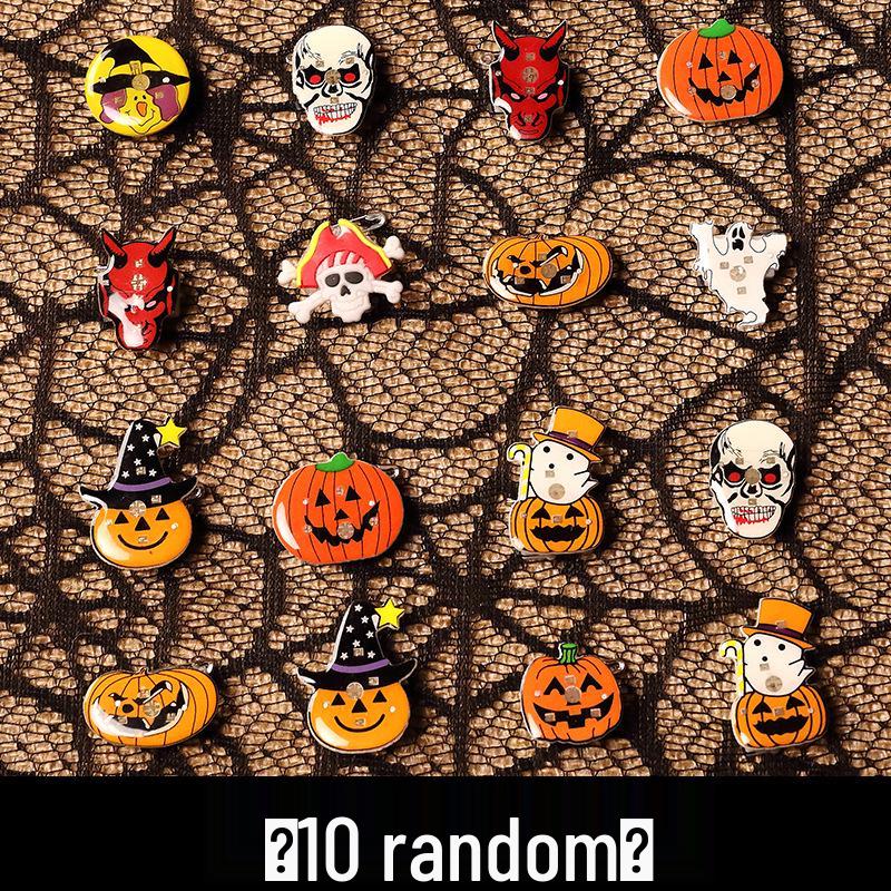 Light-Up Pumpkin Lantern Rings for Halloween Decorations & Kids' Photo Props