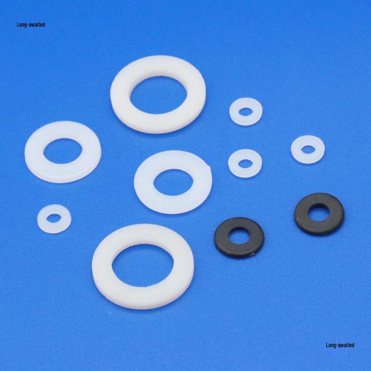 Black & White Nylon Insulating Flat Washer - M2 To M14 Plastic Gasket, Enlarged & Thickened for Screws