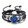 12 Constellation Zodiac Sign Charm Luminous Bracelets Men Women Vintage Multilayer Wrap Leather Bracelet Bangle Birthday Gift
