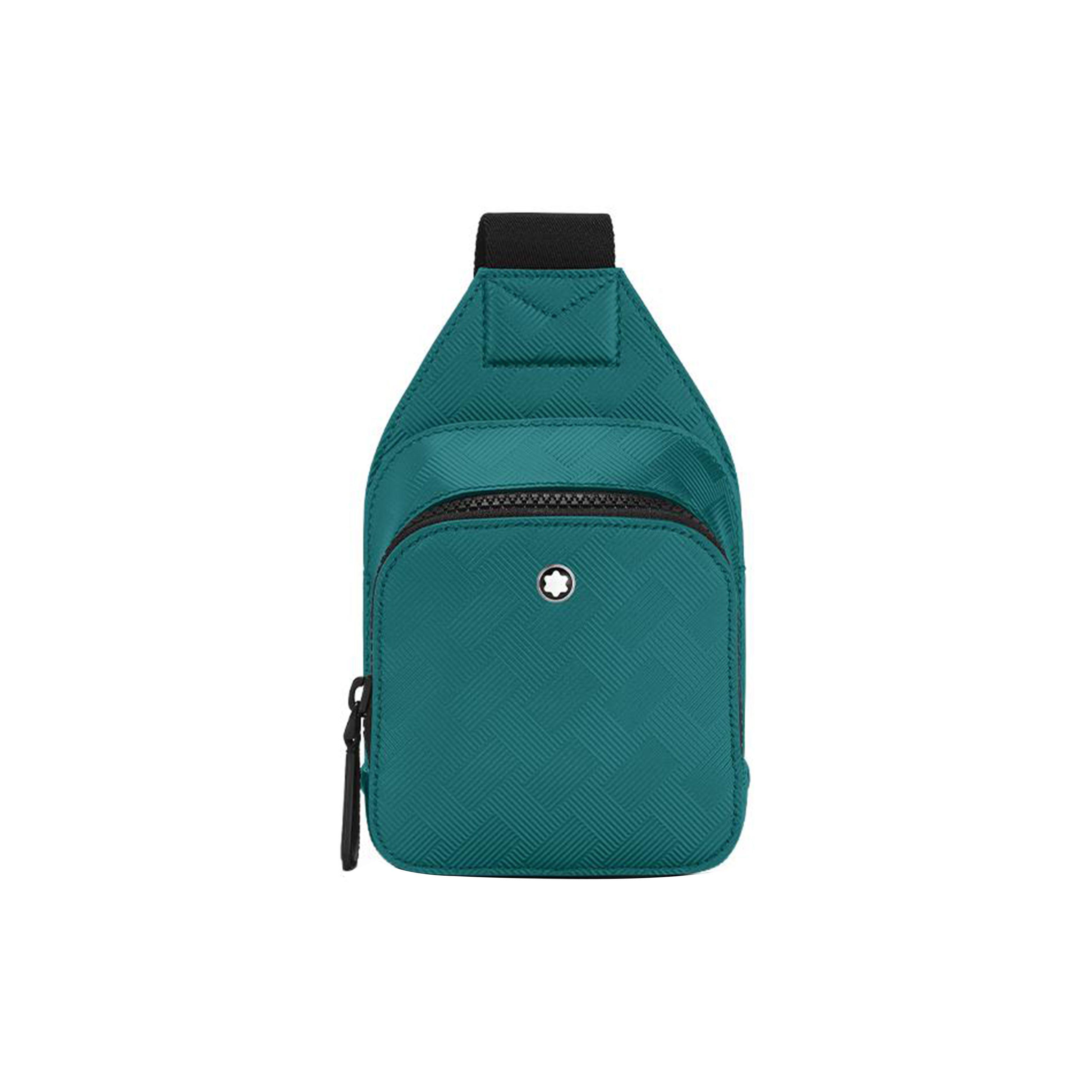 

Montblanc Style 3.0 Series Hexagonal White Star Zipper Leather Mini Crossbody Bag Men Crossbody Bag Turquoise 131761 Shopping Bag Set(Basic Set+Shopping Bag)