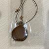Wooden Hip Flask Necklace: Retro Choker & Long Sweater Chain for Women