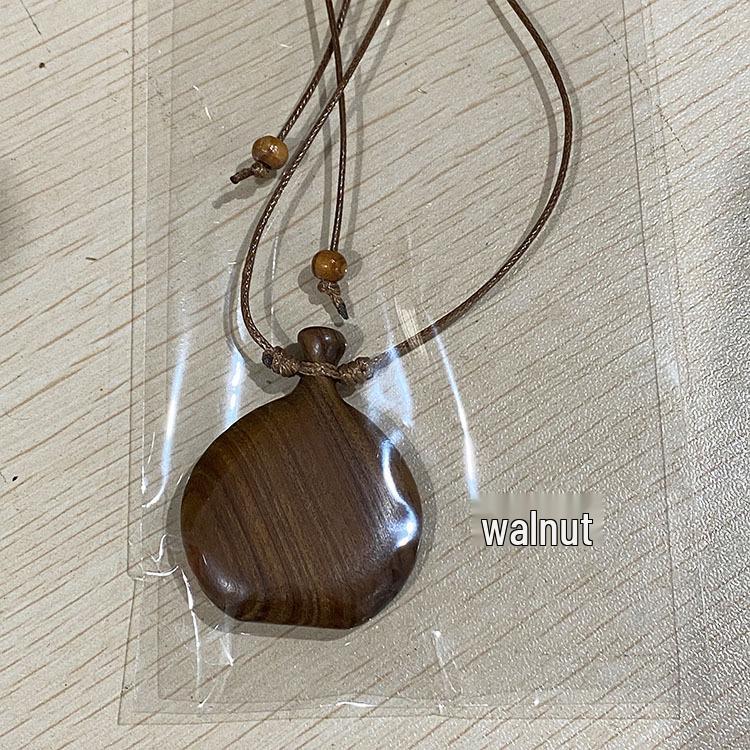 Wooden Hip Flask Necklace: Retro Choker & Long Sweater Chain for Women