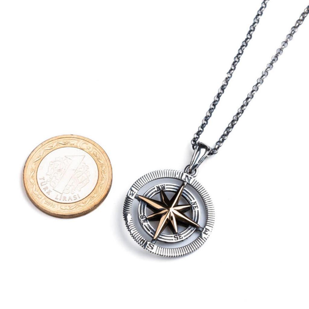 Buy 925 Sterling Silver Compass Men's 