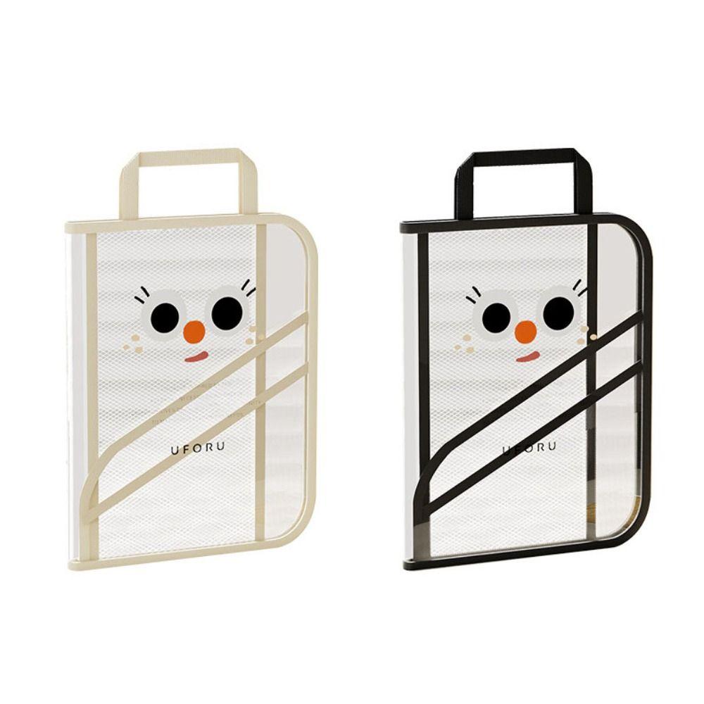 Transparent Portable File Bag High-capacity Handheld Bag Convenient Book Storage Bag  Student