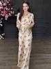 Elegant Long Sleeve V-Neck Dress - Beautiful, Sexy, Smooth, European and American Style (2025 Collection)