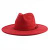 Khaki Suede Hat Wide Brim  New Fedora Hat Men Women Autumn Winter Felt Hats Classic Church Fedoras Chapeau Sombrer