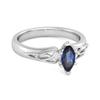 Celtic Blue Sapphire Ring 925 Sterling Silver Trinity Knot Band Ring