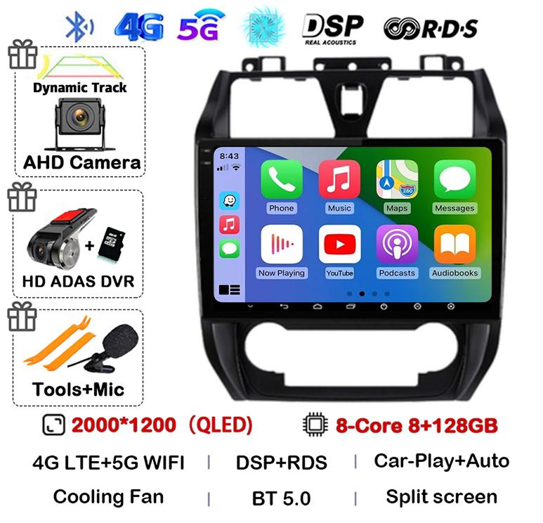 Android 14 Wireless CarPlay Auto Radio for Geely Emgrand EC7 1 2009-2016 4G+WIFI Car Radio Multimedia Video Player GPS Stereo BT