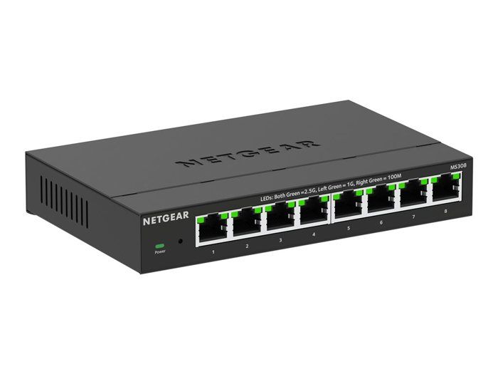 Switch réseau - NETGEAR - MS308 - 8 ports Gigabit - Technologie Multigig 2.5G - Gestion des priorités