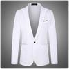 Herren Weißer Ein-Knopf-Blazer