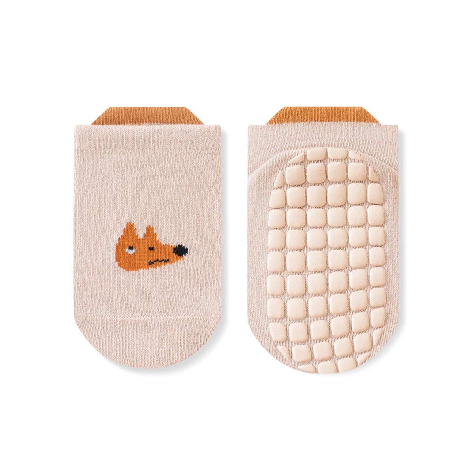 

Дитячі шкарпетки з мультфільмом для підлоги з ручками для немовлят, нейтральні за статтю, перед прогулянками, весняні дитячі шкарпетки, бавовняні шкарпетки до щиколотки M хакі