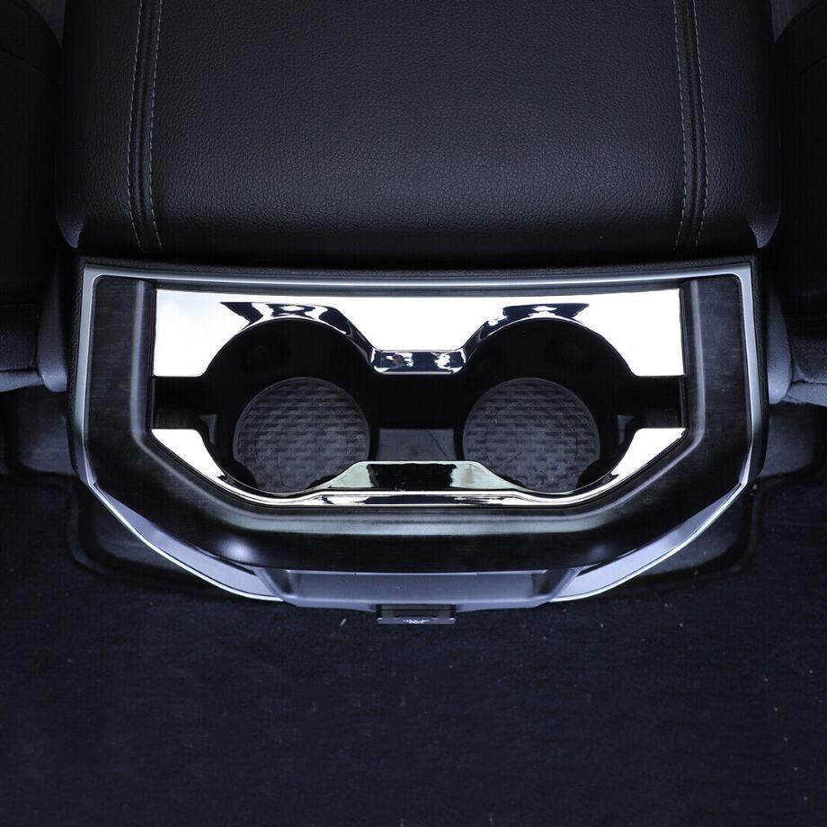 Car Rear Water Cup Holder Cover Trim For Dodge RAM 1500 19-24 Accessories Chrome