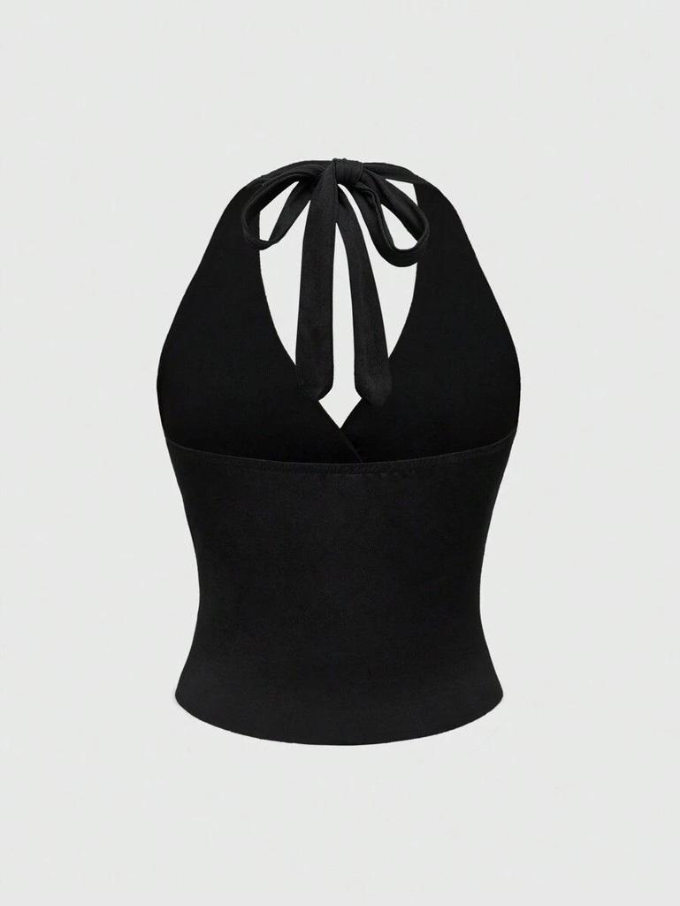 2026 European Summer Solid Color Spaghetti Strap Halter Vest: Versatile, Slimming, Sexy Sleeveless Top for Women