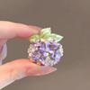 Dambrosch Högblank Strassinlägg Glittrande Hortensia Design Lapel Pin Tröjor Kragar Hattar Väskor Rockar Halsdukar Märke Outfit Accessoar