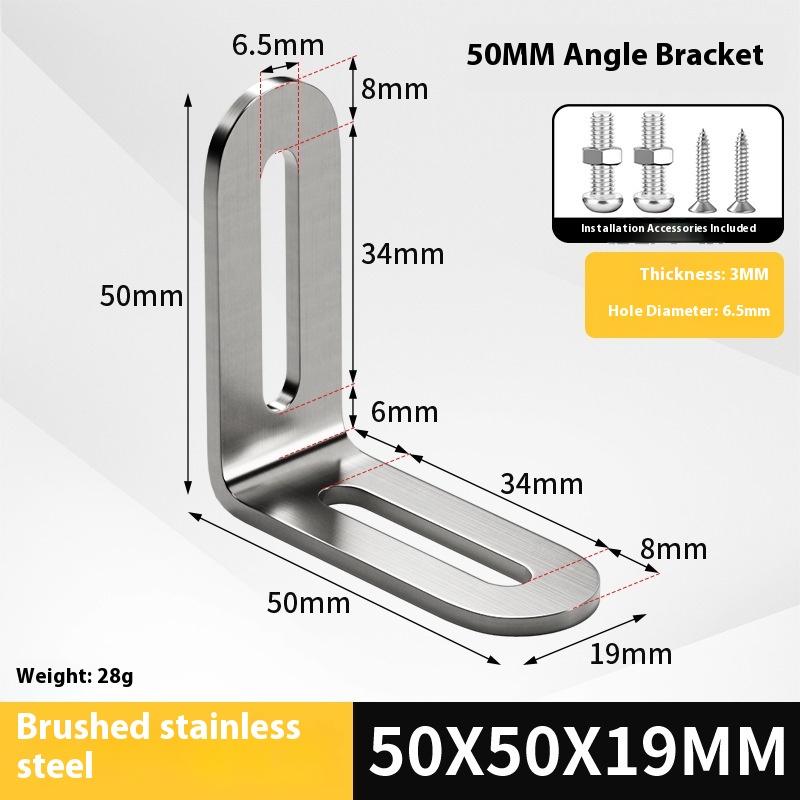 

2Pcs Stainless Steel Adjustable 90 Degree Angle L-Shaped,Corner Code,Multiple Sizes Suitable For Cabinets Furniture