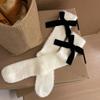 Cute Bowknot Socks for Women Middle Tube Sock Stylish Princess Dress Socks with Delicate Detail
