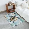 Turquoise Starfish Turtle Welcome Door Mat Living Room Entrance Mat Balcony Hallway Rug Laundry Room Bathroom Non-slip Floor Mat
