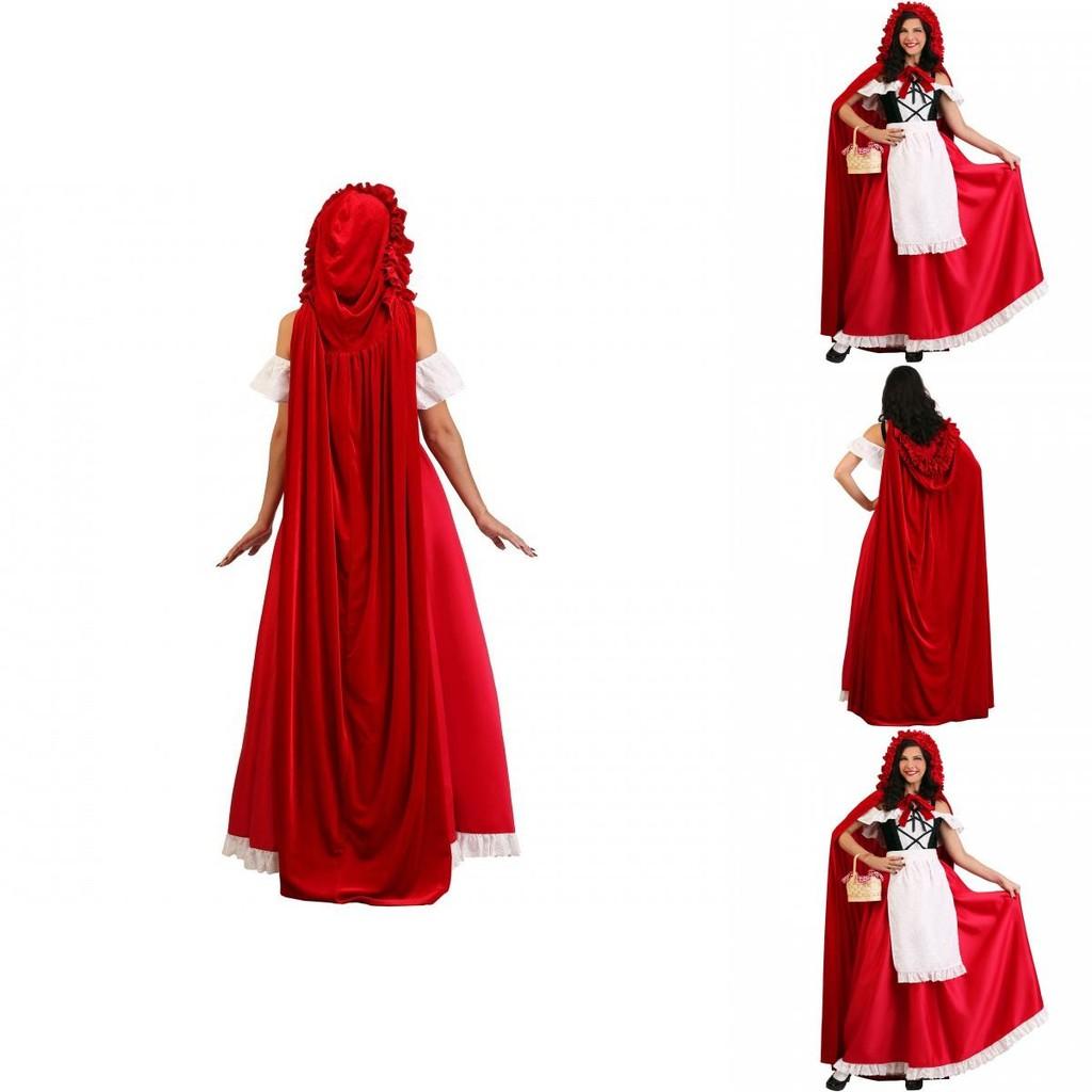 Fesselnder roter Kapuzenumhang für Damen mit elegantem Design für Cosplay-Events