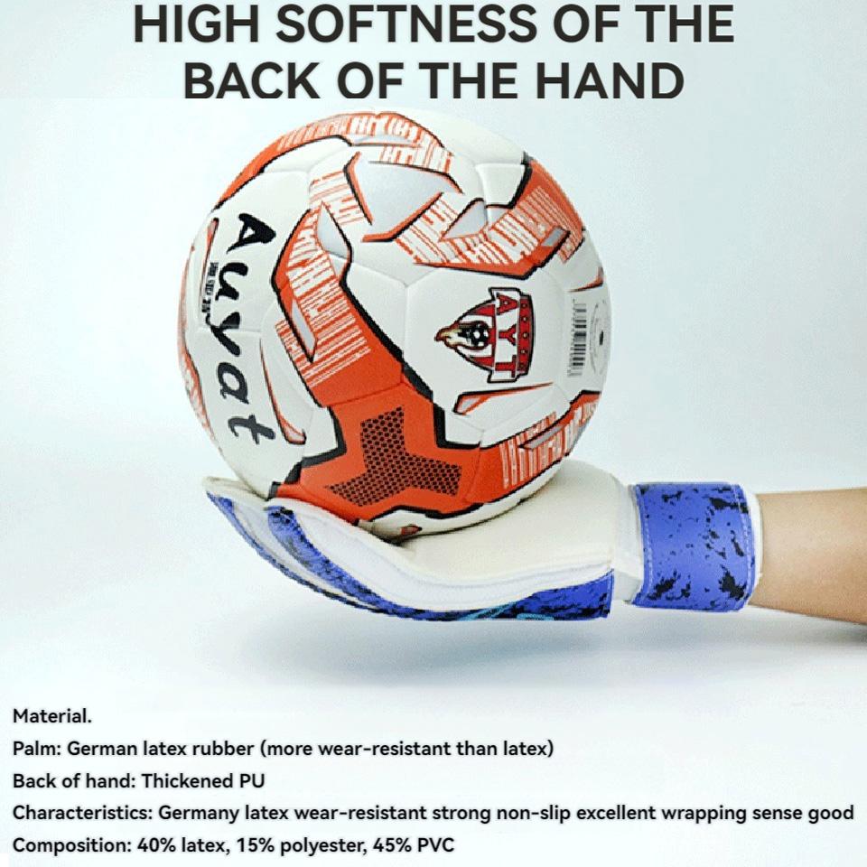 Loogdeel 1 Paar Erwachsene Kinder Fußballausrüstung Professionelle Jungen Sporttraining Torwarthandschuhe Rutschfest Fingerschutz